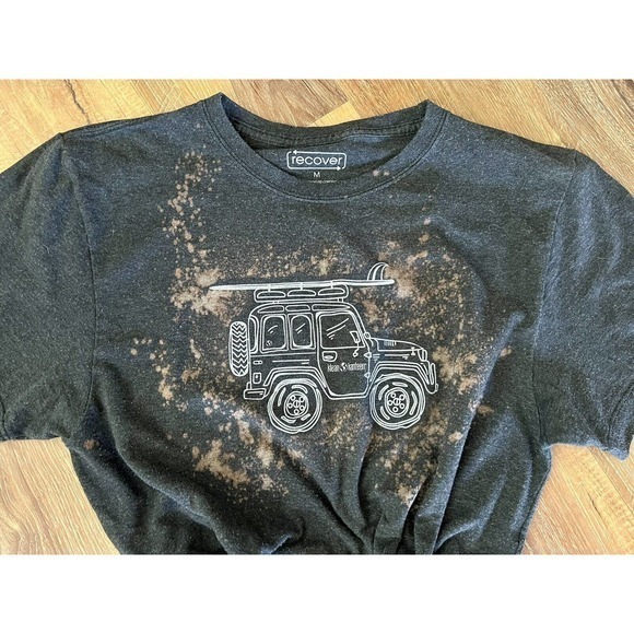 Klean Kanteen Adventure Black Gray Bleached Upcycled T-Shirt, Size Medium Euc — image 2 of 3